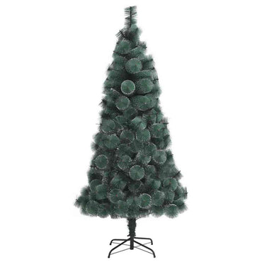 vidaXL Künstlicher vorbeleuchteter Weihnachtsbaum mit Kugelset 180 cm