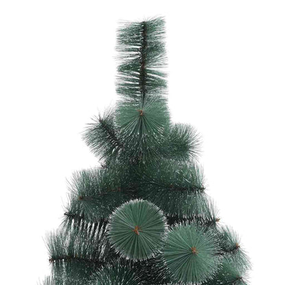 vidaXL Künstlicher vorbeleuchteter Weihnachtsbaum mit Kugelset 210 cm