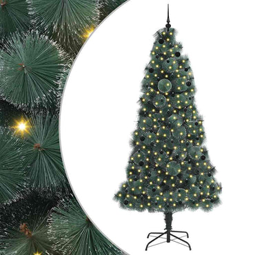 vidaXL Künstlicher vorbeleuchteter Weihnachtsbaum mit Kugelset 240 cm