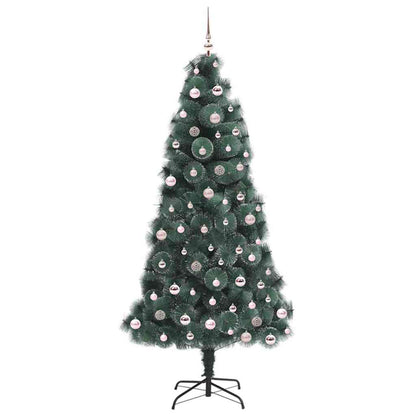 vidaXL Künstlicher vorbeleuchteter Weihnachtsbaum mit Kugelset 240 cm