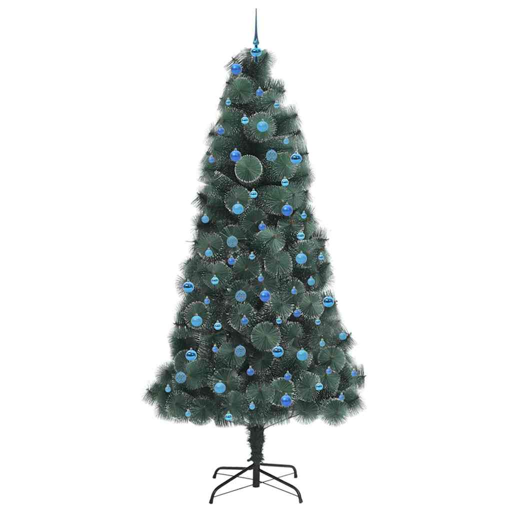 vidaXL Künstlicher vorbeleuchteter Weihnachtsbaum mit Kugelset 240 cm