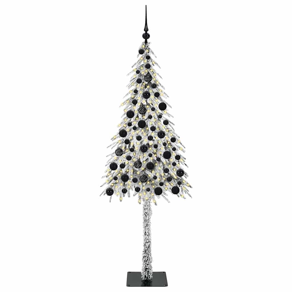 vidaXL Sapin de Noël 300 LED Blanc 180 cm PE et acier