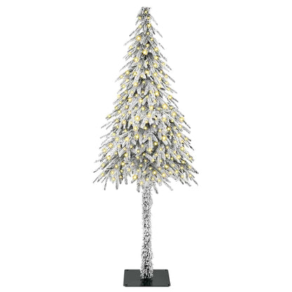 vidaXL Weihnachtsbaum mit 300 LEDs Weiß 210 cm PE und Stahl