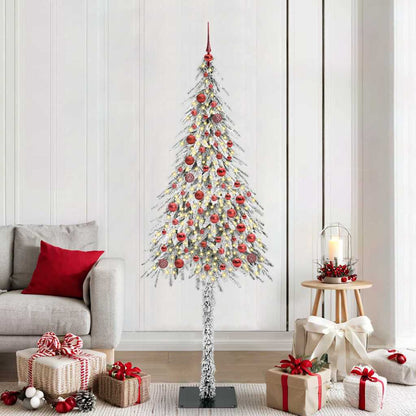 vidaXL Sapin de Noël avec 300 LED Blanc 210 cm PE et Acier