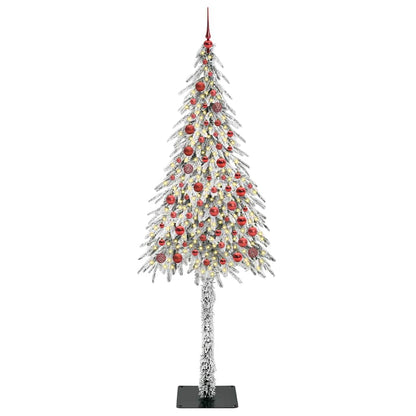 vidaXL Sapin de Noël avec 300 LED Blanc 210 cm PE et Acier