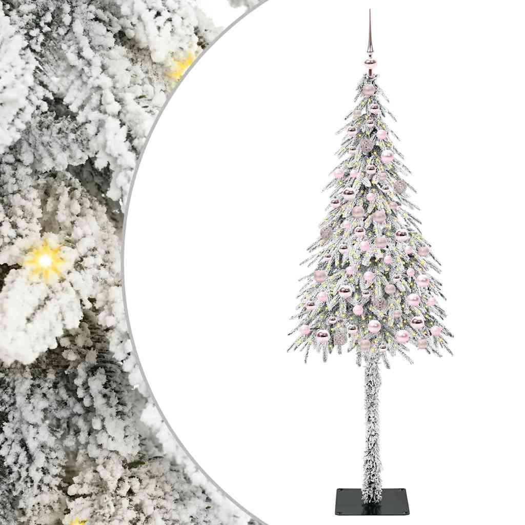 vidaXL Sapin de Noël avec 300 LED Blanc 210 cm PE et acier