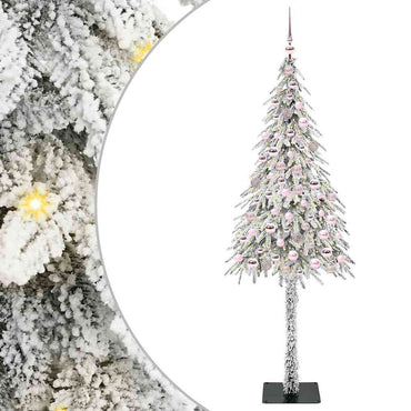 vidaXL Sapin de Noël avec 300 LED Blanc 210 cm PE et acier