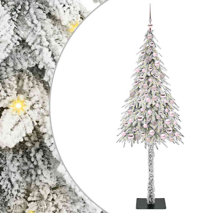 vidaXL Sapin de Noël avec 300 LED Blanc 210 cm PE et acier