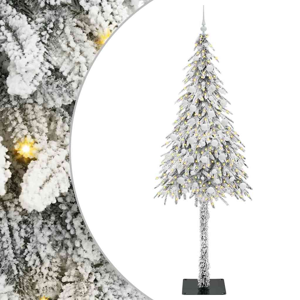 Weihnachtsbaum mit 300 LEDs Weiß 210 cm PE und Stahl