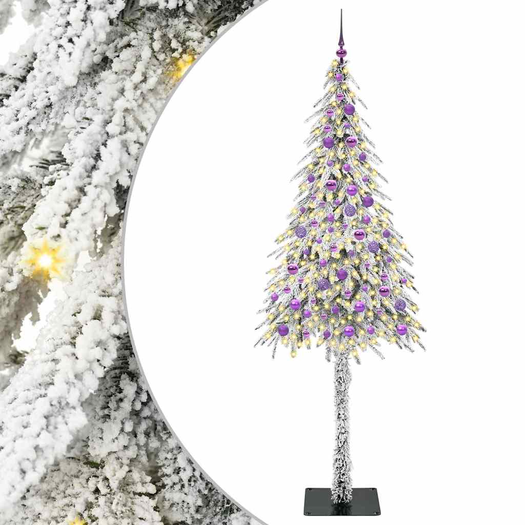 vidaXL Sapin de Noël avec 300 LED Blanc 210 cm PE et Acier