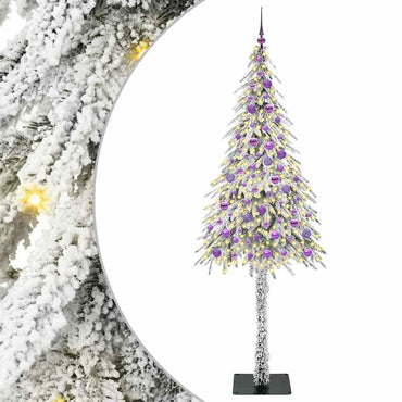vidaXL Sapin de Noël avec 300 LED Blanc 210 cm PE et Acier