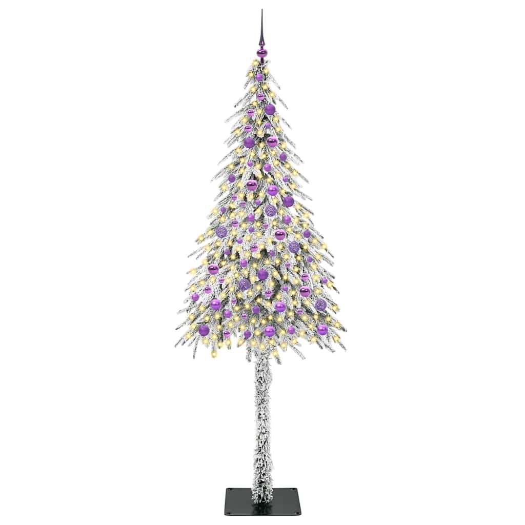 vidaXL Sapin de Noël avec 300 LED Blanc 210 cm PE et Acier