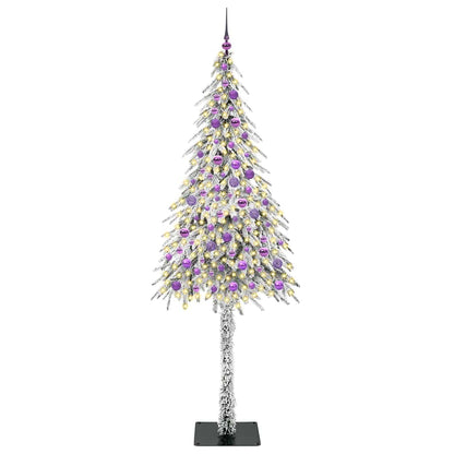 vidaXL Sapin de Noël avec 300 LED Blanc 210 cm PE et Acier