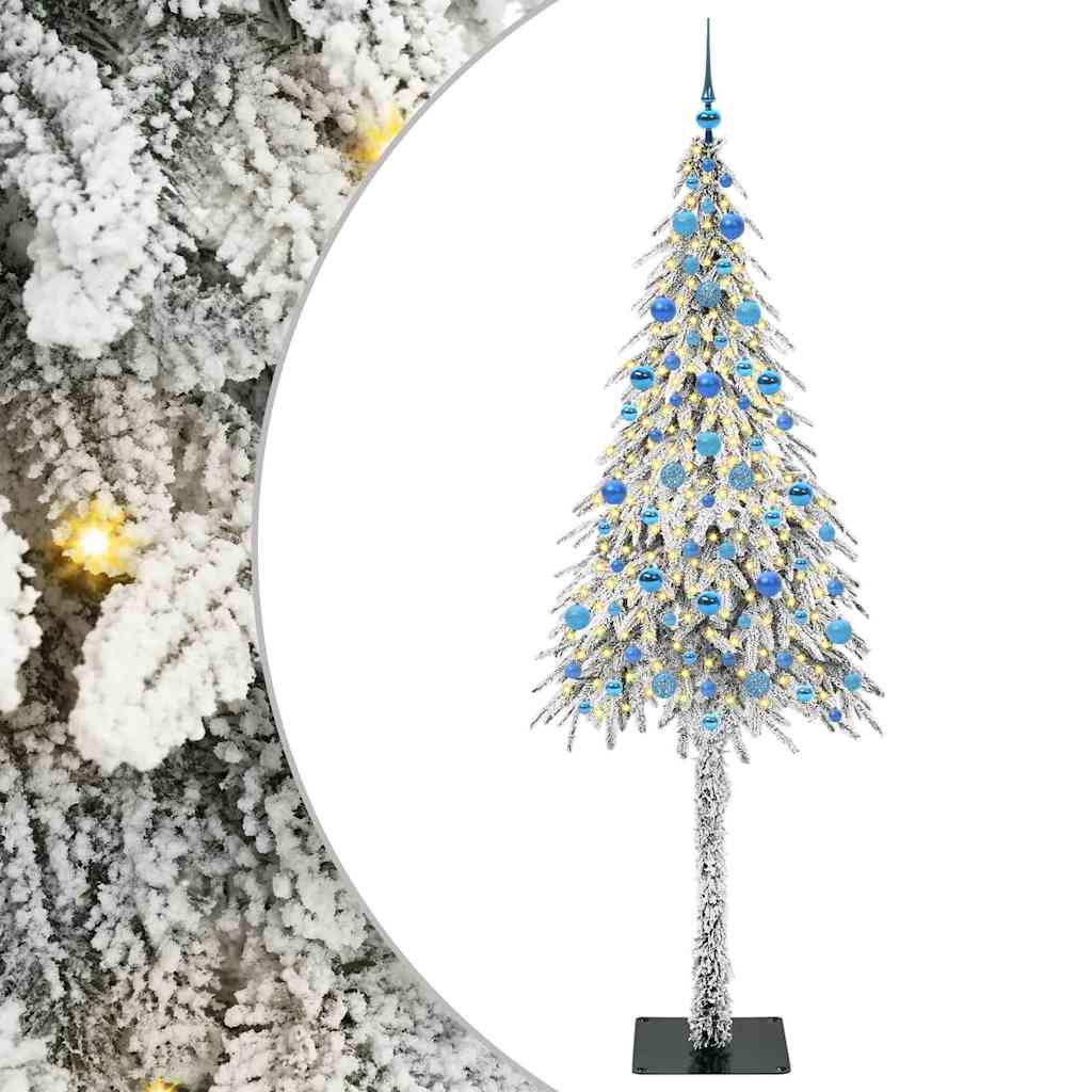 vidaXL Sapin de Noël avec 300 LED Blanc 210 cm PE et Acier