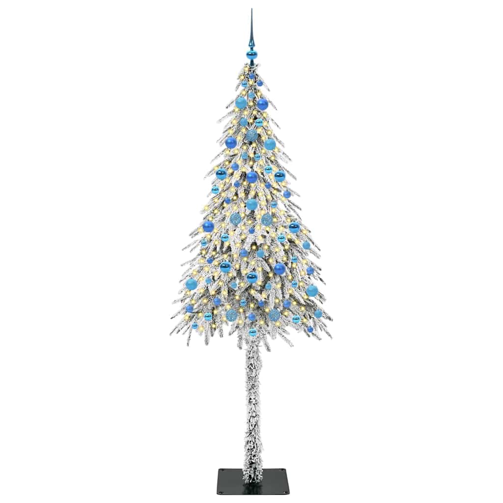 vidaXL Sapin de Noël avec 300 LED Blanc 210 cm PE et Acier