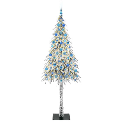 vidaXL Sapin de Noël avec 300 LED Blanc 210 cm PE et Acier
