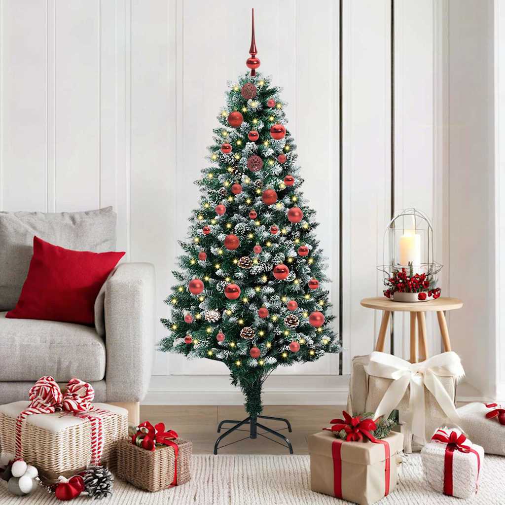 vidaXL Künstlicher Weihnachtsbaum mit 150 LEDs mit Ständer Grün 150 cm