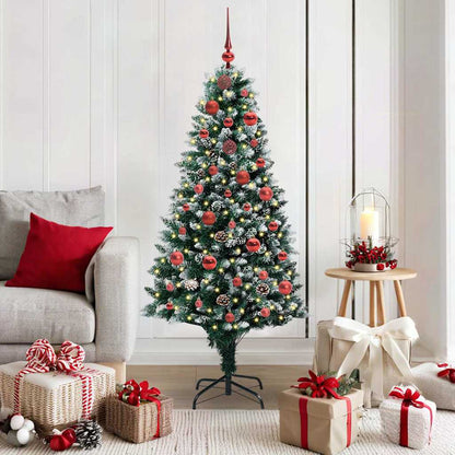 vidaXL Künstlicher Weihnachtsbaum mit 150 LEDs mit Ständer Grün 150 cm
