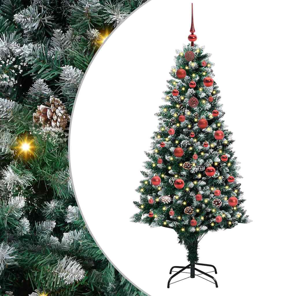 vidaXL Künstlicher Weihnachtsbaum mit 150 LEDs mit Ständer Grün 150 cm