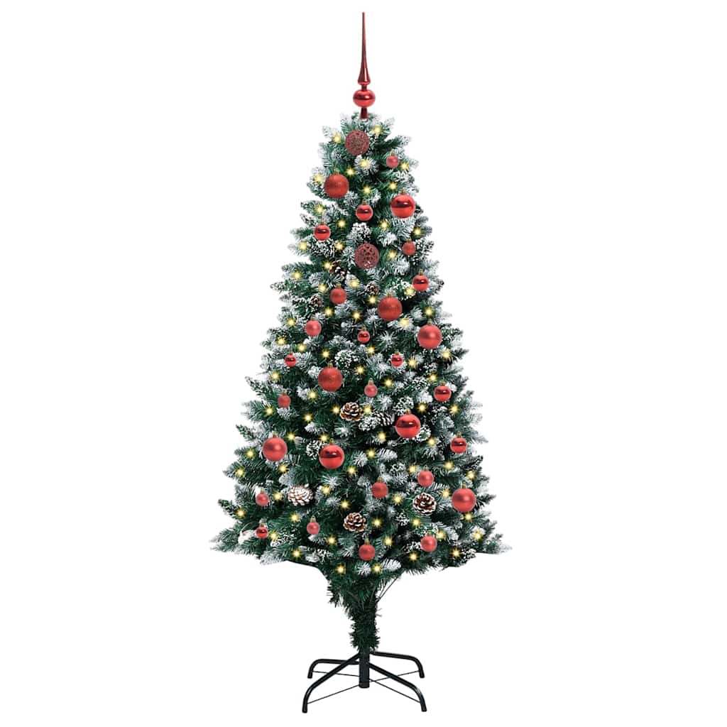 vidaXL Künstlicher Weihnachtsbaum mit 150 LEDs mit Ständer Grün 150 cm
