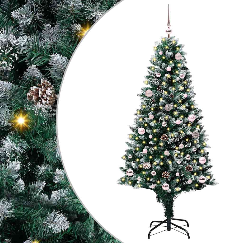 vidaXL Künstlicher Weihnachtsbaum mit 150 LEDs mit Ständer Grün 150 cm