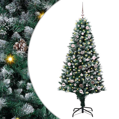 vidaXL Künstlicher Weihnachtsbaum mit 150 LEDs mit Ständer Grün 150 cm