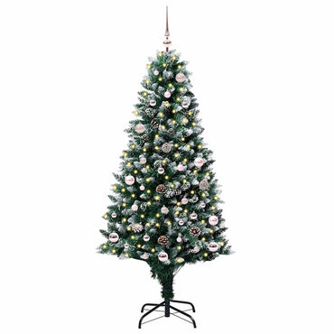 vidaXL Künstlicher Weihnachtsbaum mit 150 LEDs mit Ständer Grün 150 cm