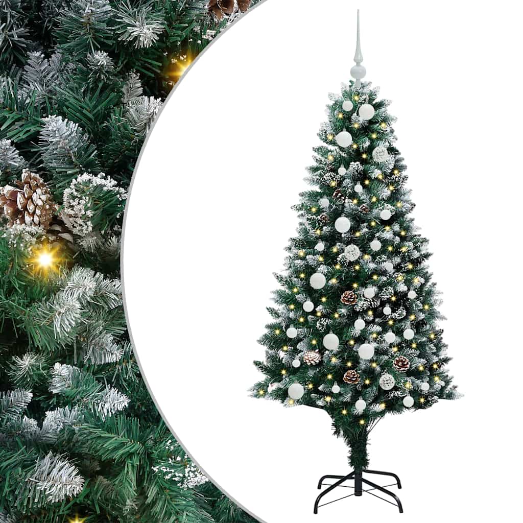 vidaXL Künstlicher Weihnachtsbaum mit 150 LEDs mit Ständer Grün 150 cm