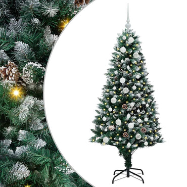 vidaXL Künstlicher Weihnachtsbaum mit 150 LEDs mit Ständer Grün 150 cm