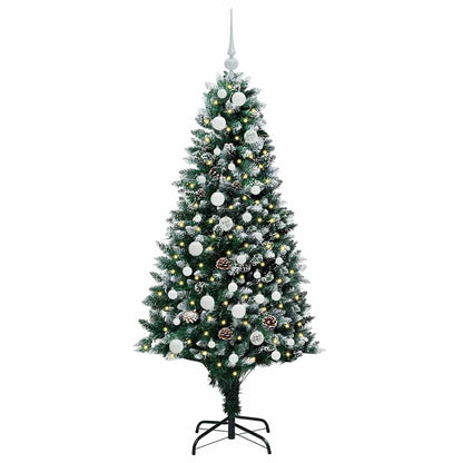 vidaXL Künstlicher Weihnachtsbaum mit 150 LEDs mit Ständer Grün 150 cm