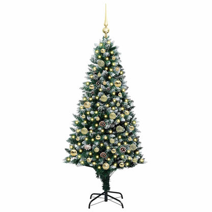vidaXL Künstlicher Weihnachtsbaum mit 150 LEDs mit Ständer Grün 150 cm