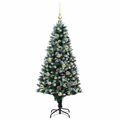 vidaXL Künstlicher Weihnachtsbaum mit 150 LEDs mit Ständer Grün 150 cm