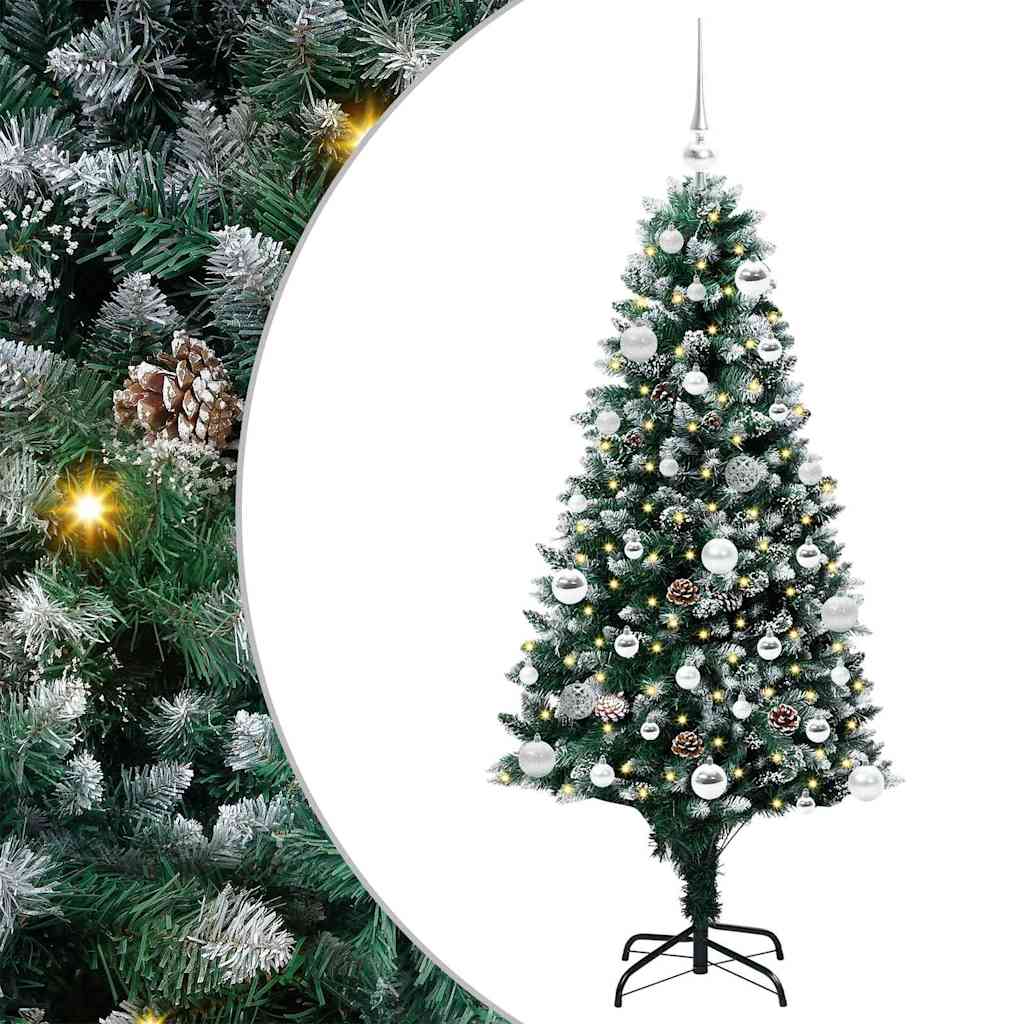 vidaXL Künstlicher Weihnachtsbaum mit 150 LEDs mit Ständer Grün 150 cm