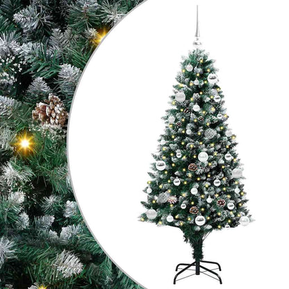 vidaXL Künstlicher Weihnachtsbaum mit 150 LEDs mit Ständer Grün 150 cm