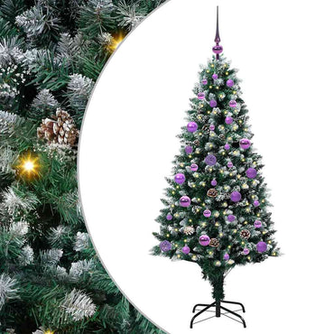 vidaXL Künstlicher Weihnachtsbaum mit 150 LEDs mit Ständer Grün 150 cm