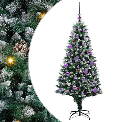 vidaXL Künstlicher Weihnachtsbaum mit 150 LEDs mit Ständer Grün 150 cm