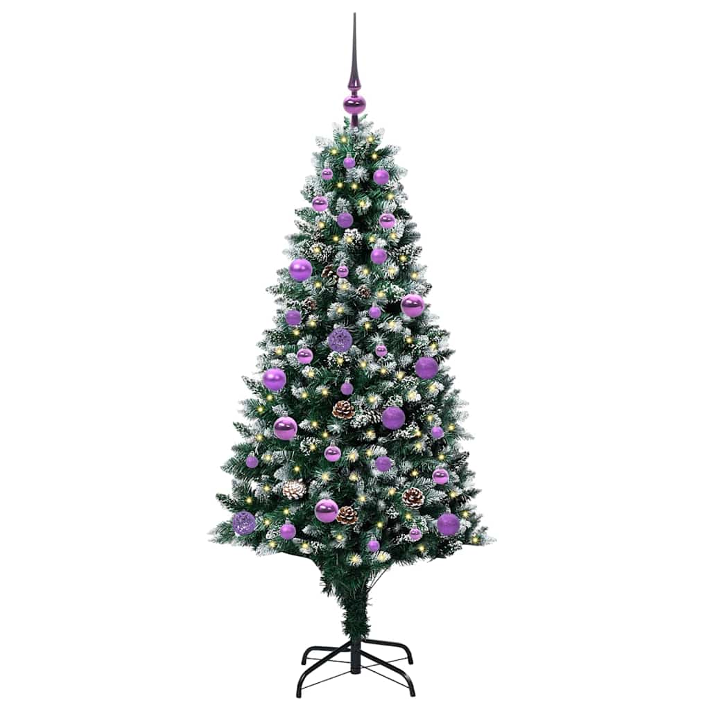 vidaXL Künstlicher Weihnachtsbaum mit 150 LEDs mit Ständer Grün 150 cm