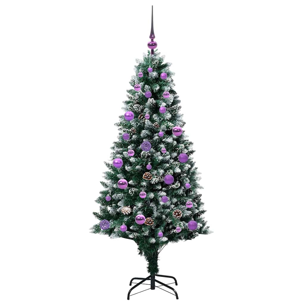 vidaXL Künstlicher Weihnachtsbaum mit 150 LEDs mit Ständer Grün 150 cm