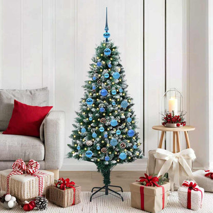 vidaXL Künstlicher Weihnachtsbaum mit 150 LEDs mit Ständer Grün 150 cm