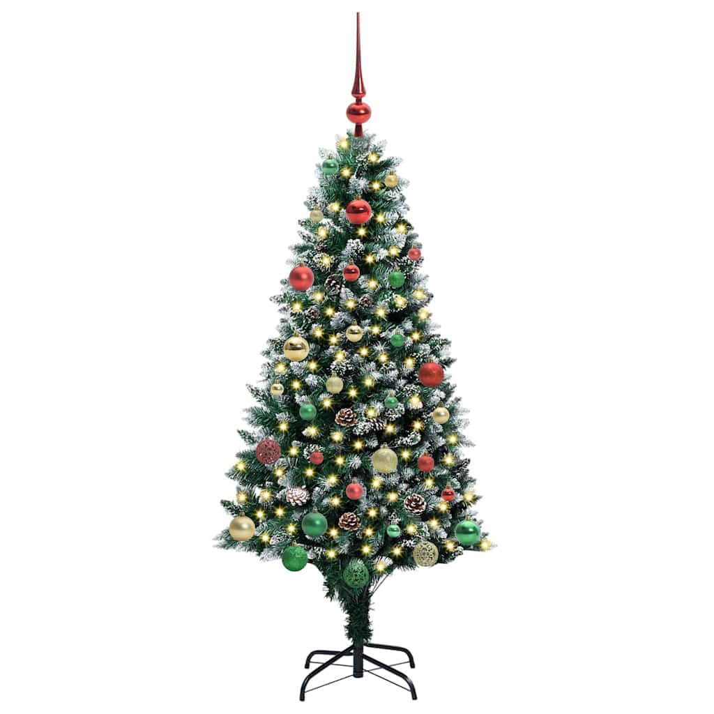 vidaXL Künstlicher Weihnachtsbaum mit 150 LEDs mit Ständer Grün 150 cm
