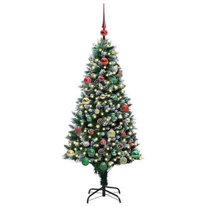 vidaXL Künstlicher Weihnachtsbaum mit 150 LEDs mit Ständer Grün 150 cm