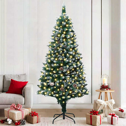 vidaXL Künstlicher Weihnachtsbaum mit 300 LEDs mit Ständer Grün 180 cm
