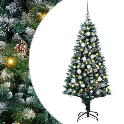Künstlicher Weihnachtsbaum mit 300 LEDs mit Ständer Grün 180 cm