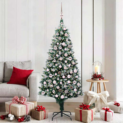 vidaXL Sapin de Noël artificiel 300 LED avec support Vert 180 cm