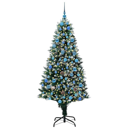 vidaXL Sapin de Noël artificiel avec 300 LED et support Vert 180 cm