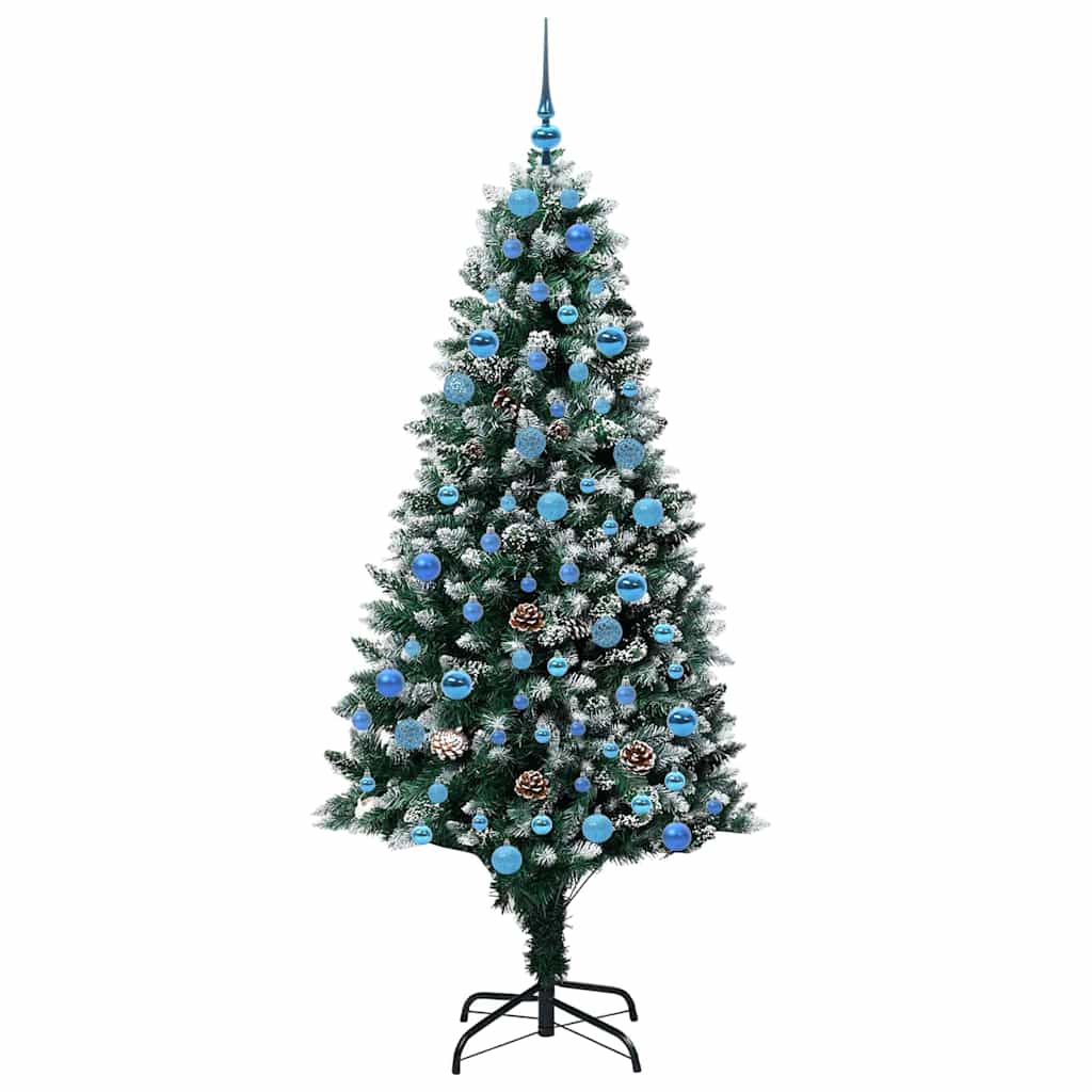 vidaXL Sapin de Noël artificiel avec 300 LED et support Vert 180 cm