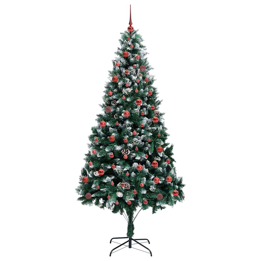 vidaXL Sapin de Noël artificiel avec 300 LED et support Vert 210 cm