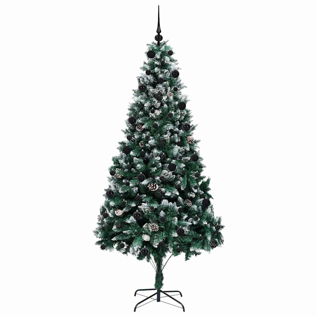 vidaXL Sapin de Noël artificiel avec 300 LED et support Vert 210 cm