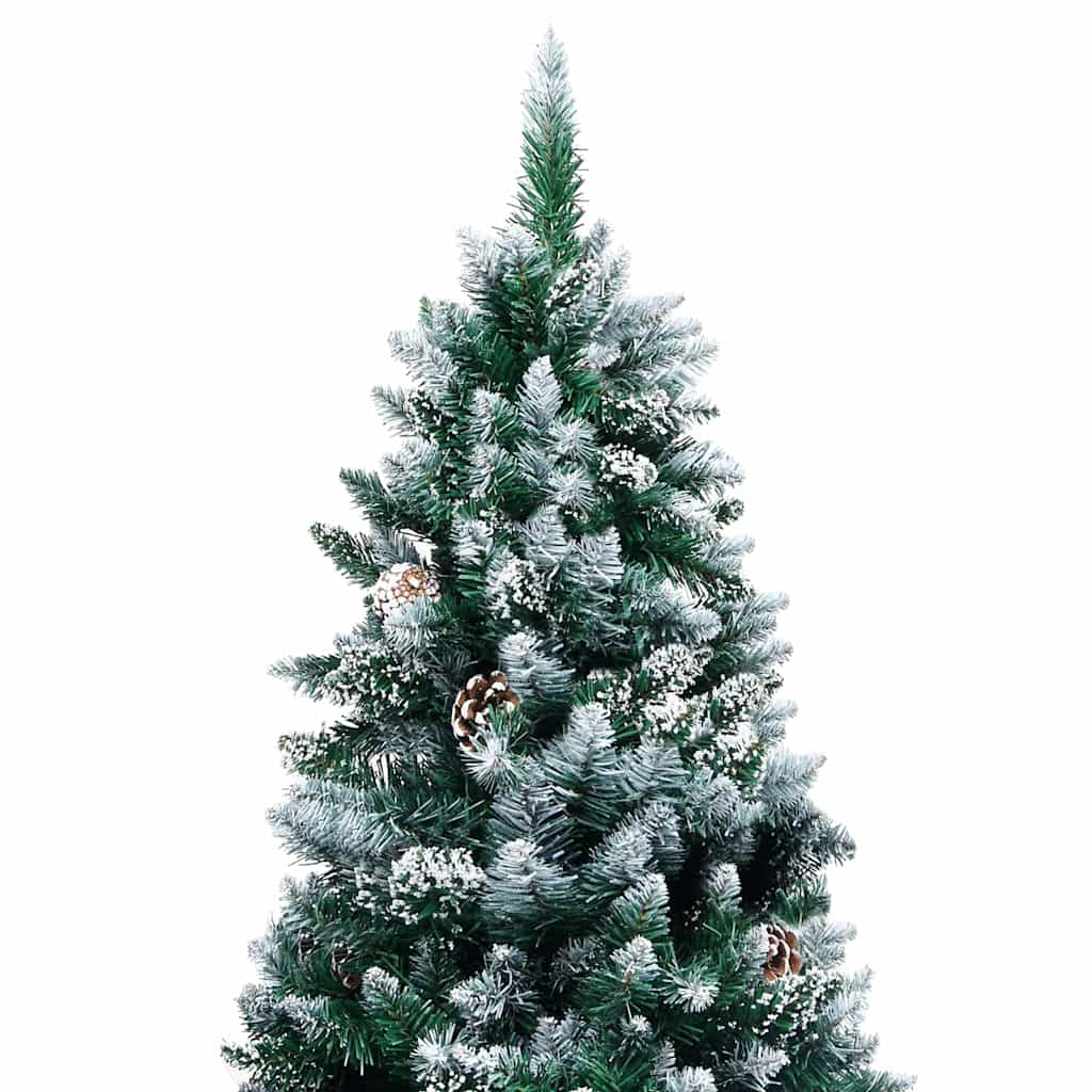vidaXL Sapin de Noël artificiel avec 300 LED et support Vert 210 cm