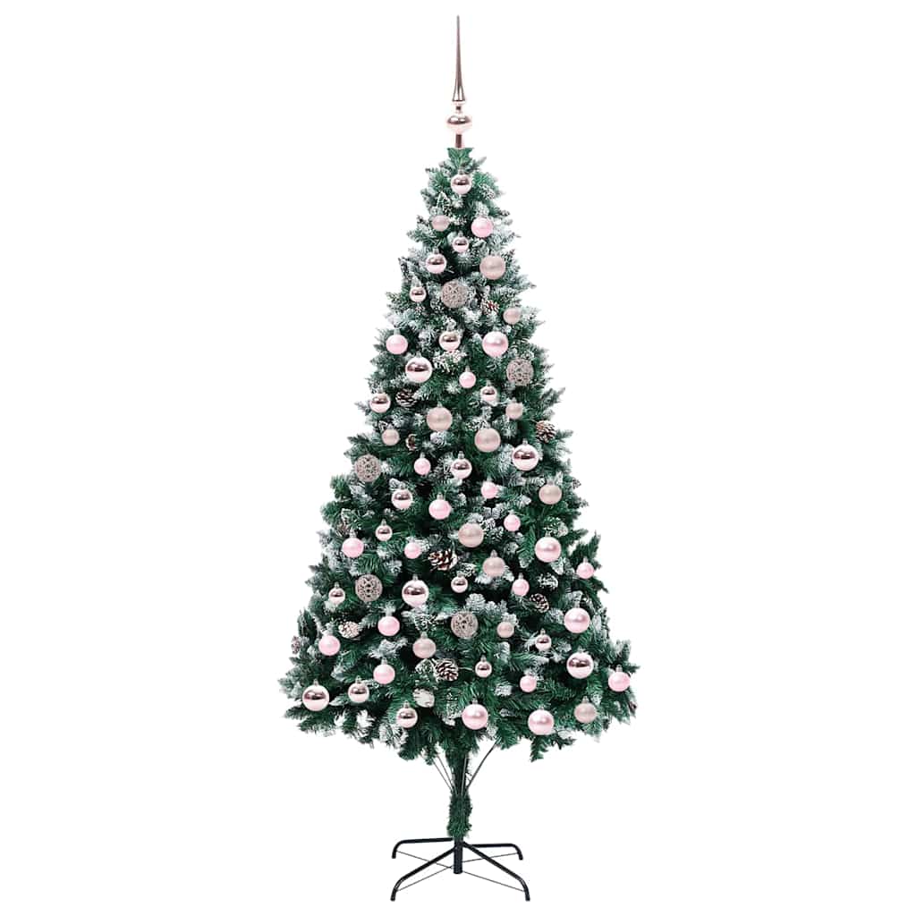 vidaXL Sapin de Noël artificiel avec 300 LED et support Vert 210 cm